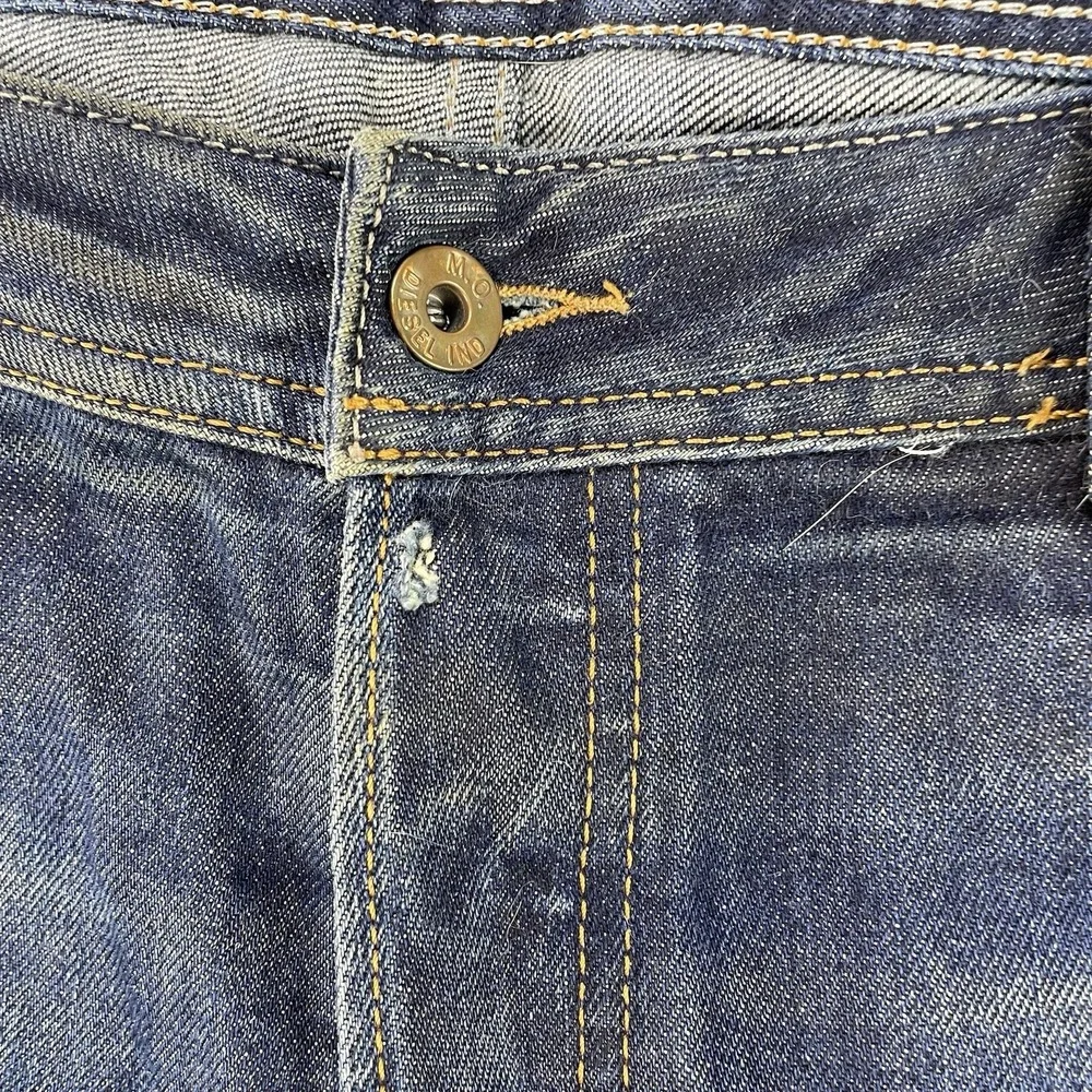 Diesel Zatiny Jeans Selvage Bootcut Mens Size 36x32 Fits 38x31 Blue Wash 0073N